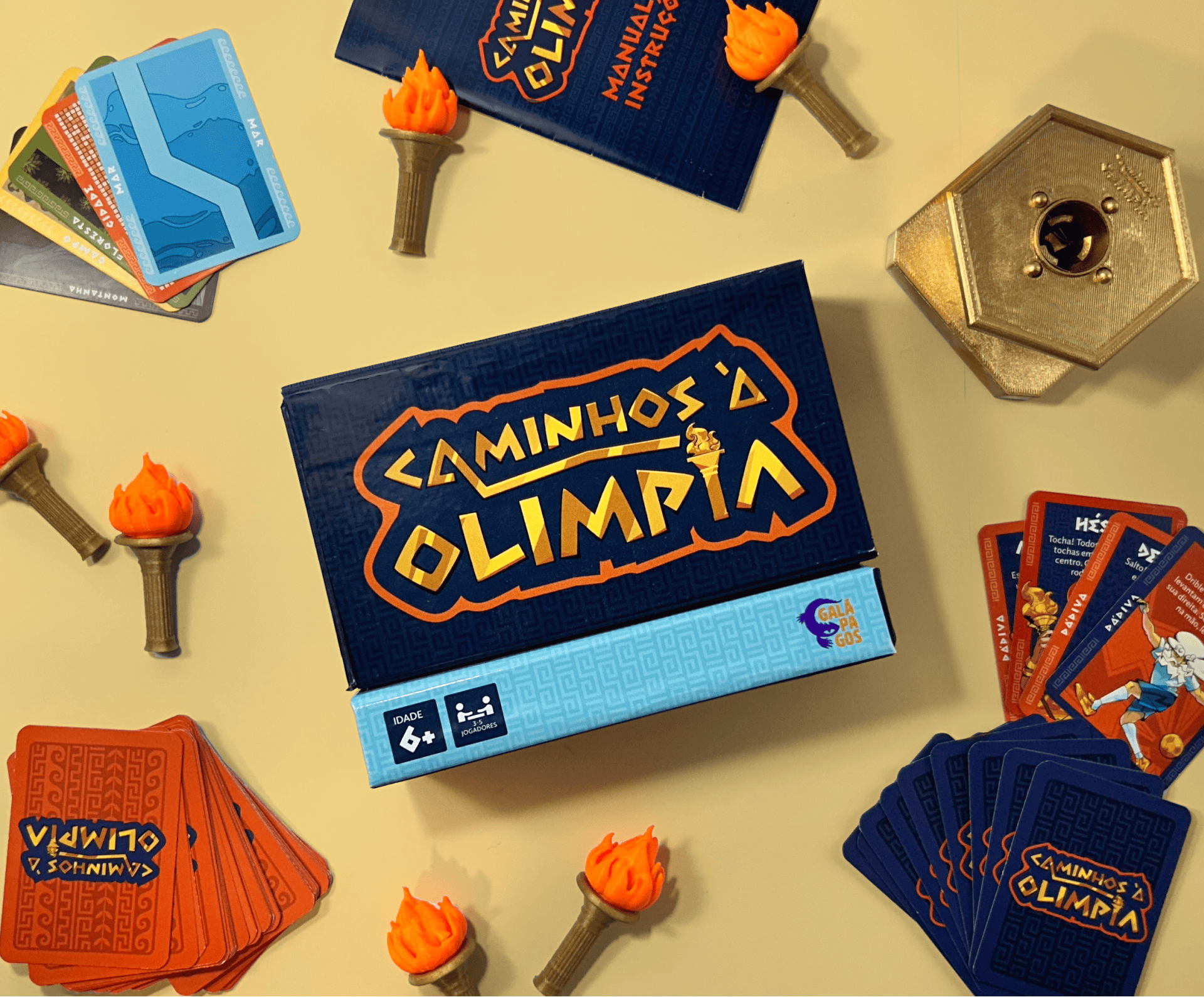 <span style = 'font-size:120%; font-weight: bold;'>Caminhos a Olímpia</span><br>Com foco em eficiência e apelo visual, a embalagem do jogo “Caminhos a Olímpia” foi desenvolvida em ambiente universitár...