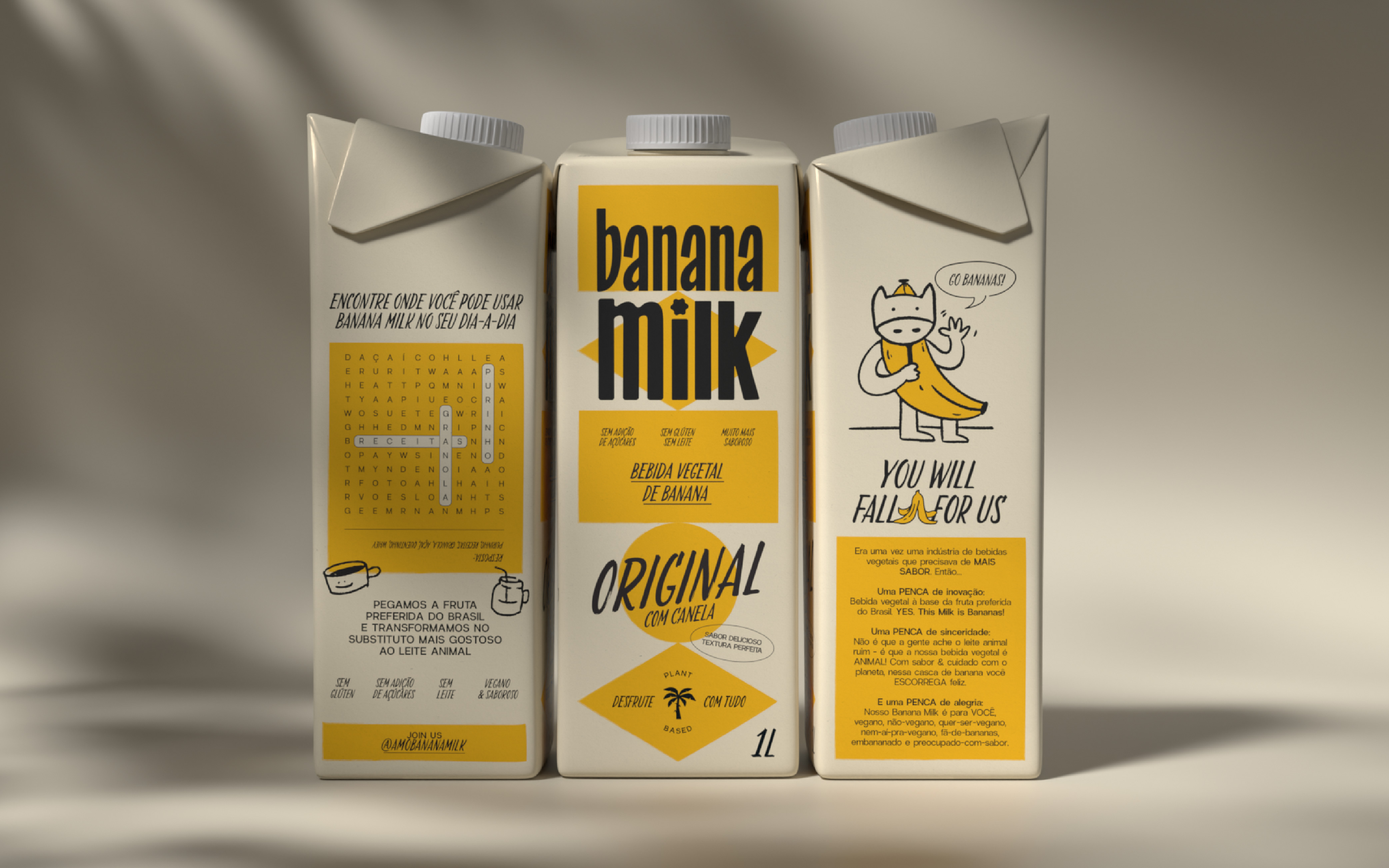 <span style = 'font-size:120%; font-weight: bold;'> Banana Milk - TBA 1000 Edge</span><br>Banana Milk foi a 1ª bebida vegetal à base de bananas no país. A marca superou o estigma de que opções veganas não são s...