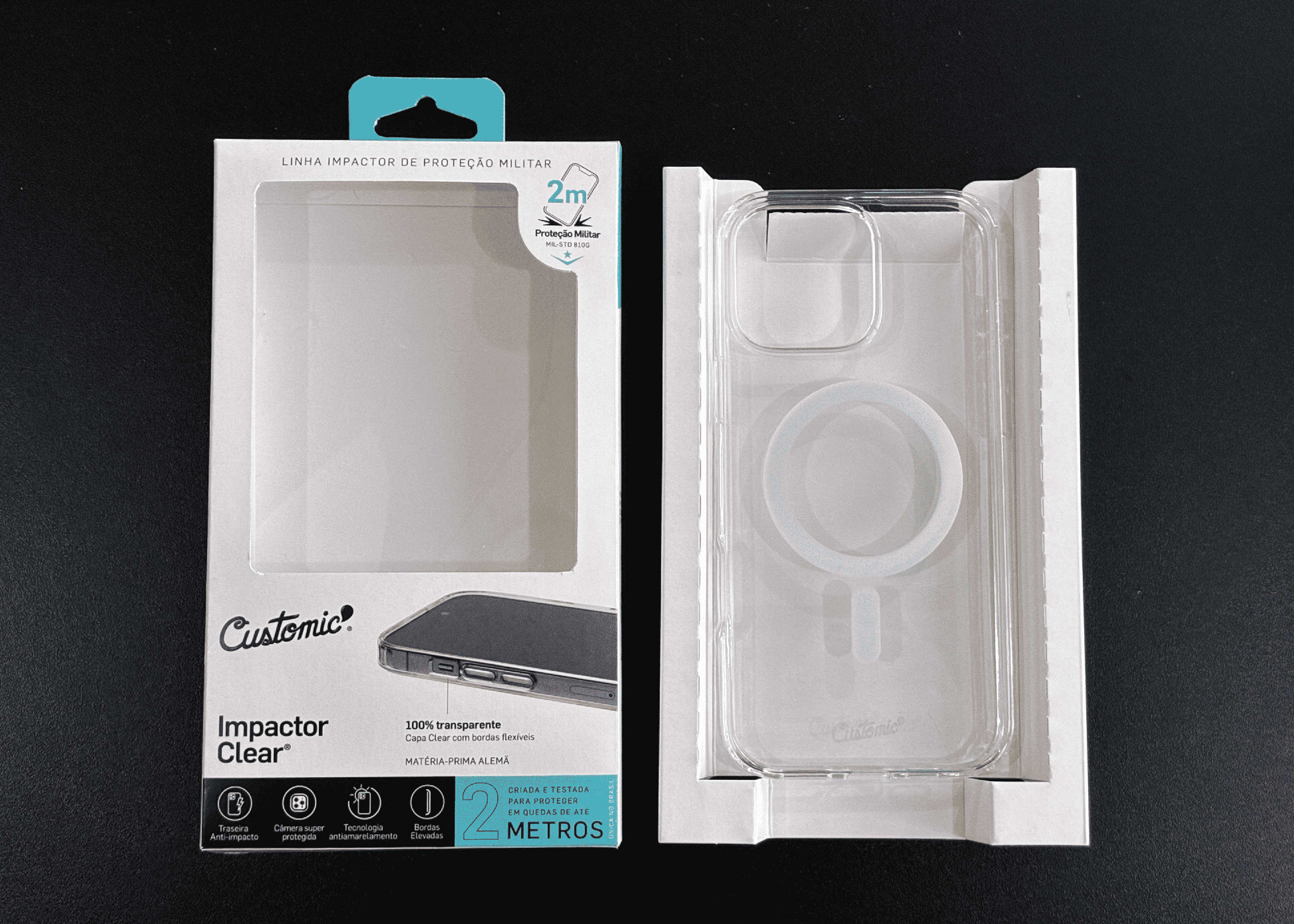 <span style = 'font-size:120%; font-weight: bold;'>Embalagem capa de celular Customic </span><br>A Customic é uma empresa que desenvolve e importa produtos para o segmento de eletrônicos. Além de sua rede de lojas pró...