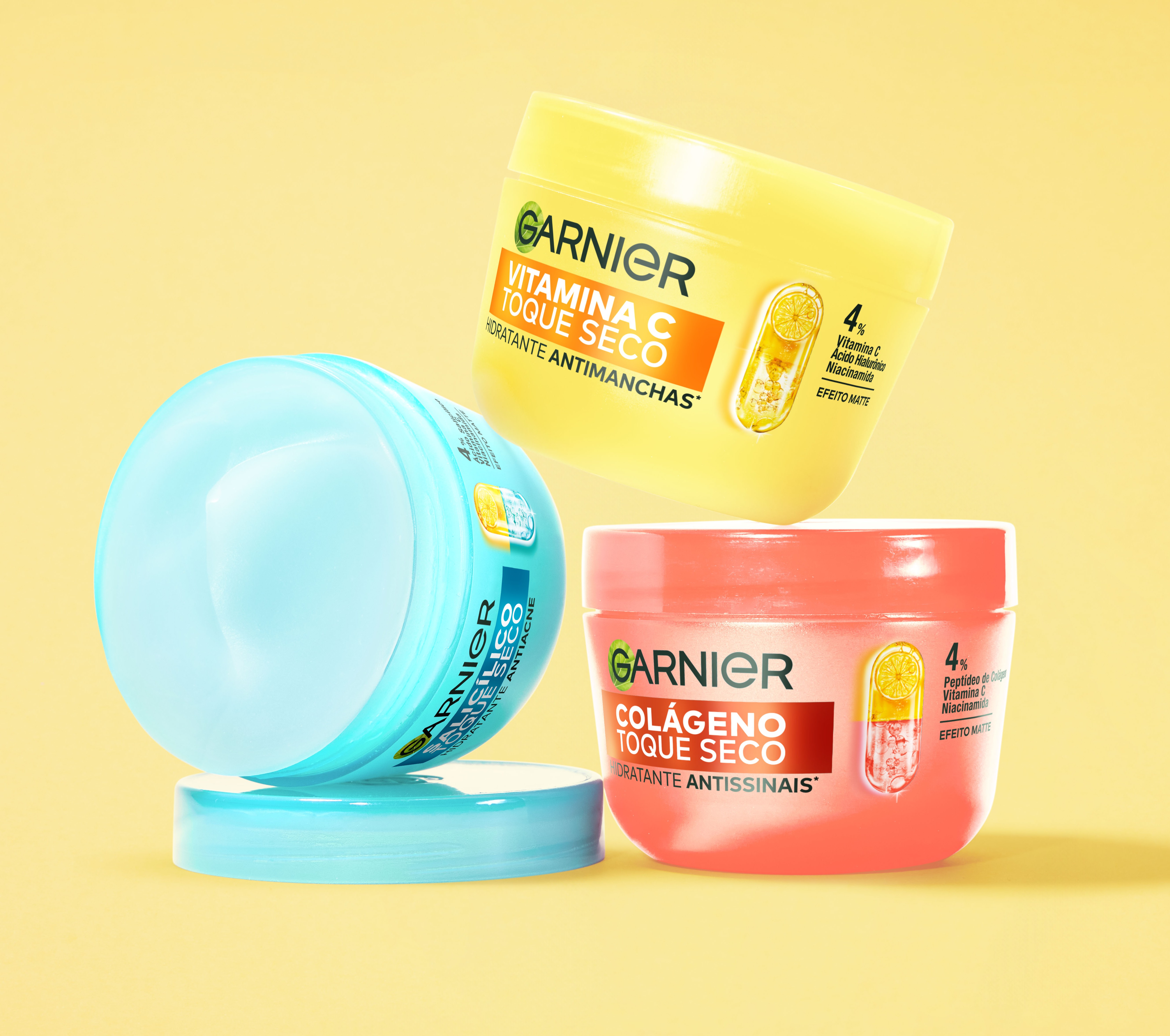 <span style = 'font-size:120%; font-weight: bold;'>Garnier Hidratante Toque Seco</span><br>Garnier desenvolveu uma embalagem monomaterial 100% (pote, tampa e rótulo), totalmente reciclável, sem uso de selos de i...