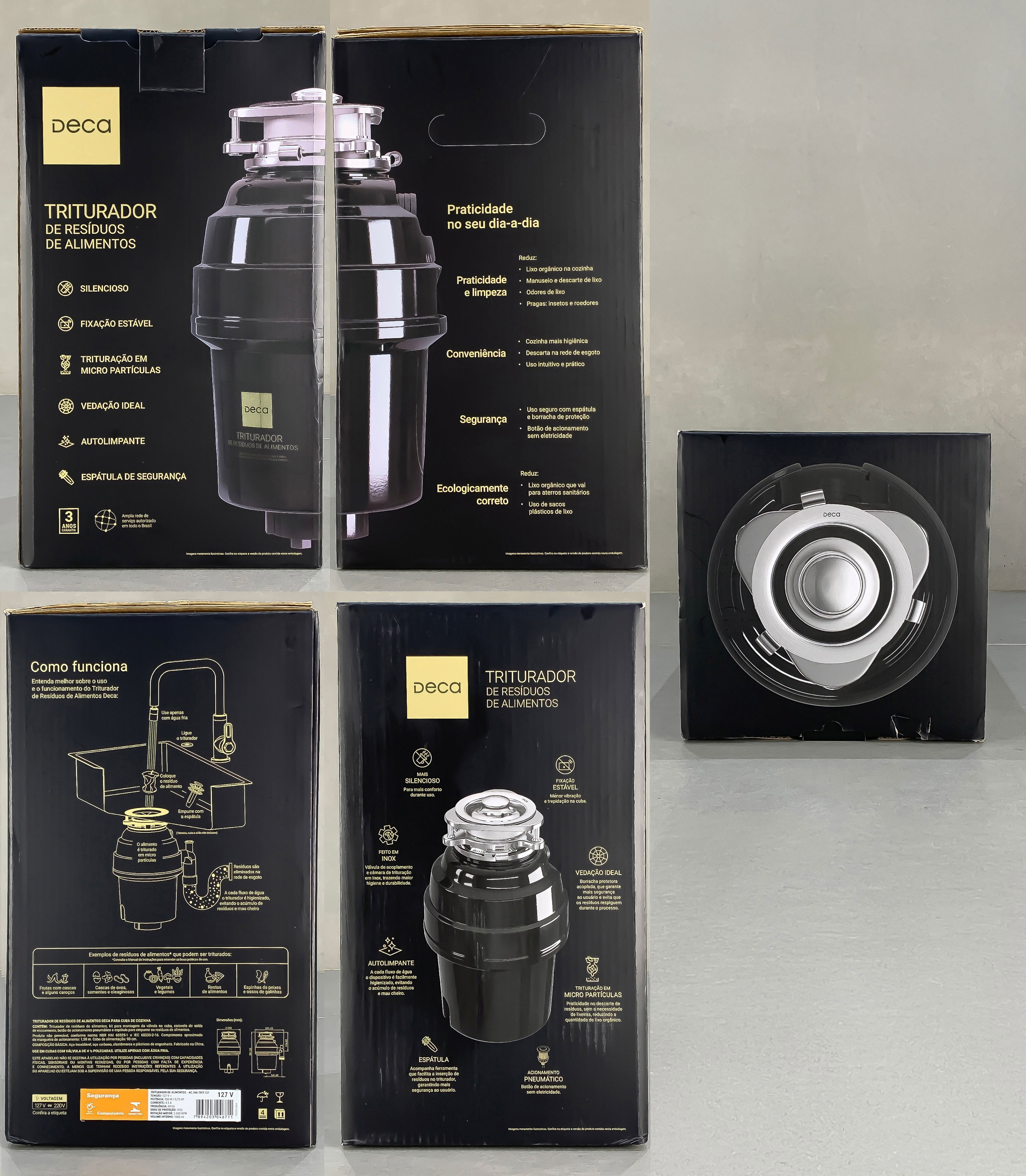 <span style = 'font-size:120%; font-weight: bold;'>Deca Triturador de Resíduos de Alimentos</span><br>A embalagem foi estrategicamente desenvolvida para introduzir no mercado brasileiro o triturador Deca, produto pouco con...