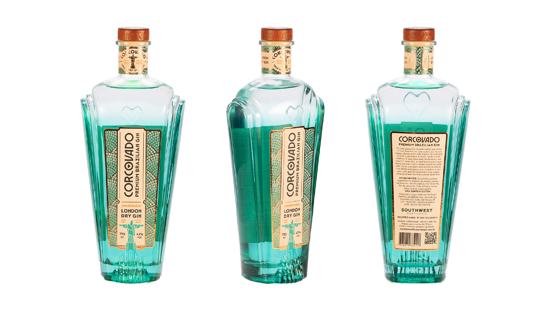 <span style = 'font-size:120%; font-weight: bold;'>Corcovado Premium Brazilian Gin</span><br>Inspirado em um dos monumentos mais icônicos do país, Corcovado é um gin premium que une brasilidade e sofisticação, cri...