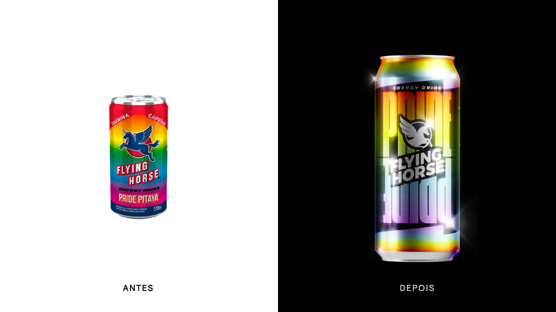 <span style = 'font-size:120%; font-weight: bold;'>Flying Horse PRIDE Limited Edition</span><br>O primeiro energético do país passou por uma revisão de marca, abrindo novas diálogos com comunidades, estando mais enga...